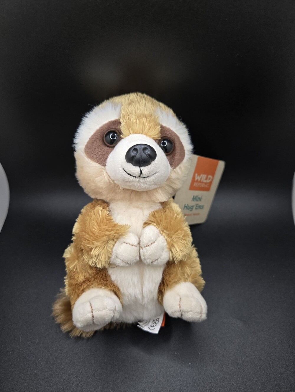 Wild Republic Mini Hug Ems Sloth Meerkat Plush - Brown & Cream